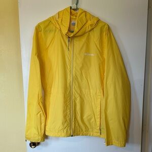 Columbia Yellow Hooded Men's Rain Jacket